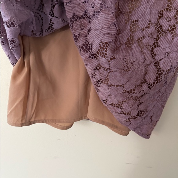 Free People Dangerous Love Lace Mini Dress, color Lilac Purple, size 6 - Picture 9 of 13